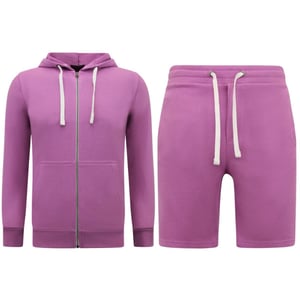 Enos Hoodie met rits nette jogging shorts