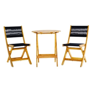 SenS-Line lanzarote bistroset zwart en 3-delig