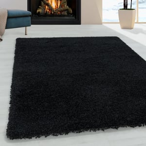 Muratap Monaco soft shaggy hoogpolig vloerkleed black- 60x110 cm