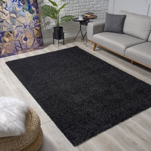 Muratap Loca shaggy vloerkleed – modern uni effen – hoogpolig & zacht- 300x300 cm