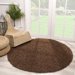 Muratap Loca shaggy rond vloerkleed hoogpolig- 200 cm rond