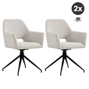 Multifurn 2x collectables tess eetkamerstoel linnen (set van 2)