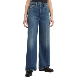 Levi's Ribcage wide leg polar permiter mid blue denim