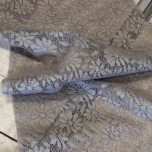 Unique Living tafelloper foam unique outdoor 45x150cm chateau grey