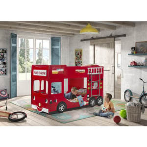 Lucevi carbeds fire truck stapelbed 90x200cm -