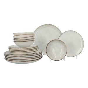 Secret de Gourmet Aardewerk serviesset flower 6 persoons 18-delig -