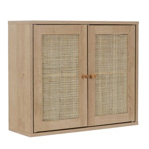 Home Deco Factory Hangkastje bali rattan wand badkamerkast hangend met rattan -