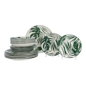 Secret de Gourmet Porseleinen serviesset palm 6 persoons 18-delig