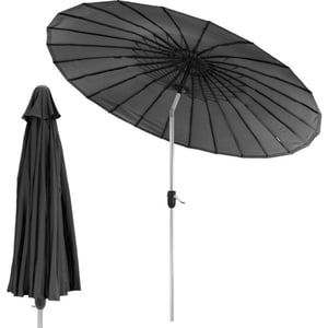 4goodz Shanghai parasol aluminium 270 cm met opdraaimechanisme charcoal