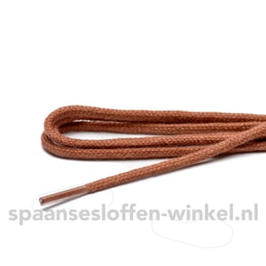 ARIESZZZ Schoenveters cognac fijn rond dikte 2 mm 55 cm