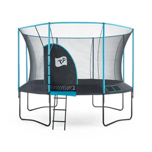 TP Toys Trampoline 365 cm genius 12 met veiligheidsnet zwart/