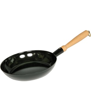 Riess Koekenpan houten handvat 26cm emaille