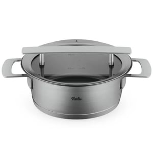 Fissler Phi collection lage kookpan met downdraft glasdeksel 20 cm