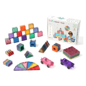 MNTL Magnetic tiles magnetische tegels rainbow sterren 182 stuks