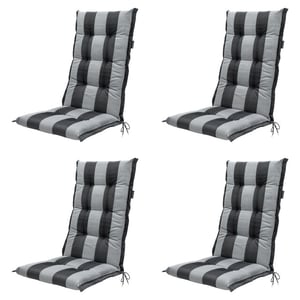 Madison tuinstoelkussen hoge rug alice grey ca. 123x50 cm set van 4