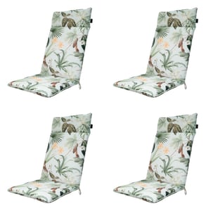 Madison tuinstoelkussen hoge rug grasse green ca. 120x50 cm set van 4