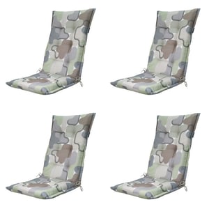 Madison tuinstoelkussen hoge rug grafi sage ca. 123x50 cm set van 4