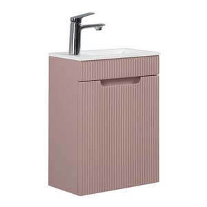 Badplaats Toiletmeubel thermis 40 x 22 cm mat fonteinmeubel met witte