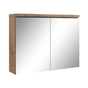 Badplaats Badkamerkast paso 80 x 20 x 60 cm bruin spiegelkast badkamer