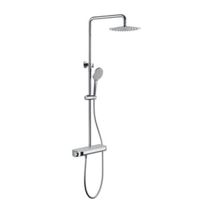 Luzzo ® varese regendouche thermostaat met planchet -chroom/