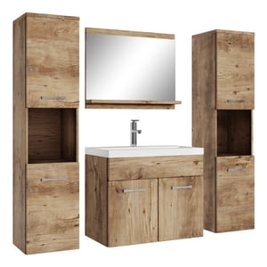 Badplaats Badkamermeubel set montreal xl 60 x 35 cm kastanje badmeubel