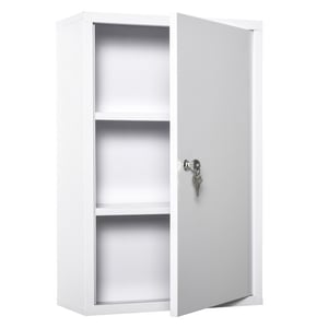 4goodz Medicijnkastje ehbo-kastje met slot rvs 18x40x60 cm -