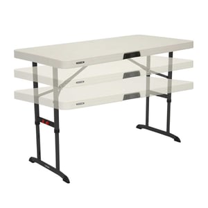 Lifetime Kunststof campingtafel in hoogte verstelbaar 122x61x86 cm