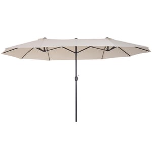 4goodz Outsunny duo-parasol 460x270 cm brede xl parasol creme