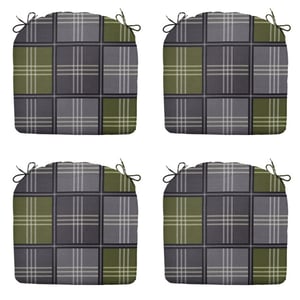 Madison zitkussen patchy olive ca. 46x48 cm set van 4
