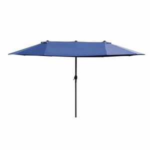 4goodz Outsunny duo-parasol 460x270 cm brede xl parasol donkerblauw