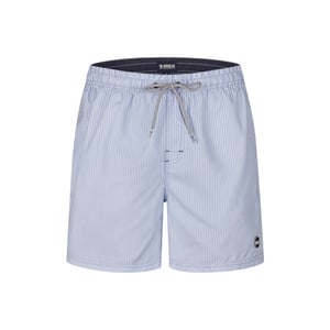 Happy Shorts Heren zwemshort lichtblauw/wit gestreept