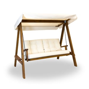 Westmann Pera 2000 houten hollywood schommelbank 116x203x180 cm beige