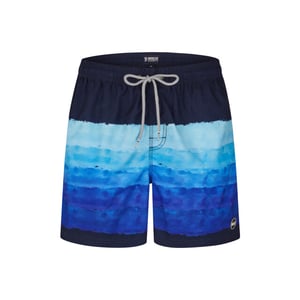 Happy Shorts Heren zwemshort waterverf strepen print blauw