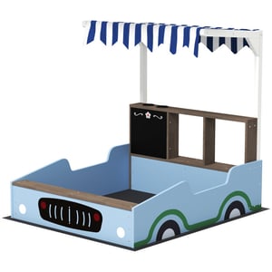 4goodz Zandbak met zitbank, tafel en zonnedak 104x90x108 cm -