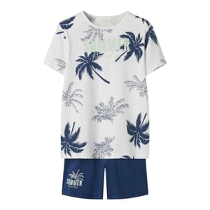 Name It Jongens korte pyjama set shortama nkmnightset palmbomen