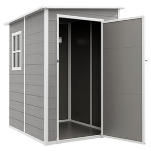 4goodz Aluminium aanbouw tuinschuur 122x149x192/177 cm /wit