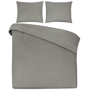 DoubleDry Dekbedovertrek 100% natuurlijk katoen lits jumeaux 240x200/220 cm +
