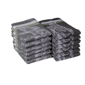 DoubleDry Theedoeken en keukendoeken set 12 stuks 100% katoen hoge