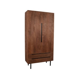 Label51 Bergkast rio espresso mangohout 2-deurs 200 cm