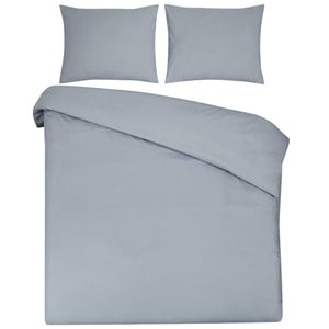 DoubleDry Dekbedovertrek 100% natuurlijk katoen eenpersoons 140x200/220 cm + 1