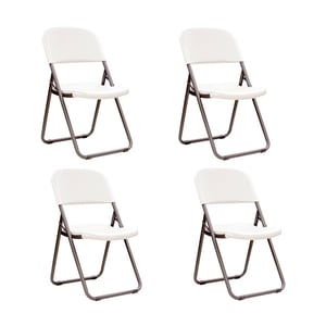 Lifetime ® 4 stuks stevige klapstoelen van kunststof max 125 kg -