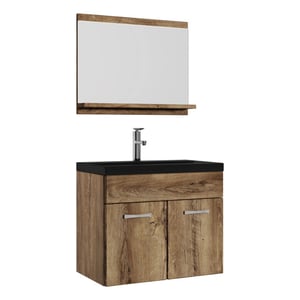 Badplaats Badkamermeubel montreal set 02 60 x 35 cm bruin badmeubel