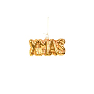 House Vitamin Ornament xmas hanger xmas -gold glass 4,5x3,5x7,5cm