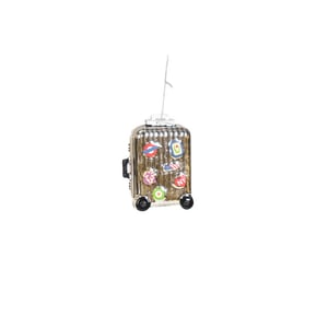 House Vitamin Xmas hanger suitcase glass silver 8x4x11,5cm