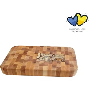 Maysternya Rechthoekige houten snijplank 32,5 x 36,5 x 4,5 cm bruin