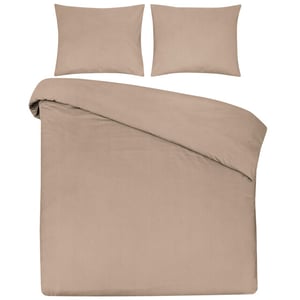 DoubleDry Dekbedovertrek 100% natuurlijk katoen eenpersoons 140x200/220 cm + 1