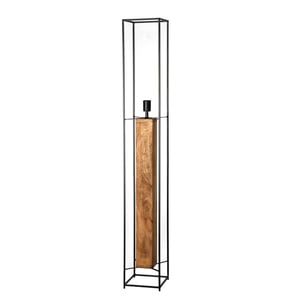 Livingfurn vloerlamp dakota black mangohout / gecoat staal