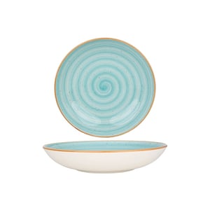 Bonna Diepbord aqua porselein 25 cm (1300cc) set van 6