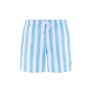 Shiwi Heren zwemshort broad stripe lichtblauw/wit