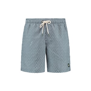 Shiwi Heren zwemshort mike 7" doolhof print groen/wit